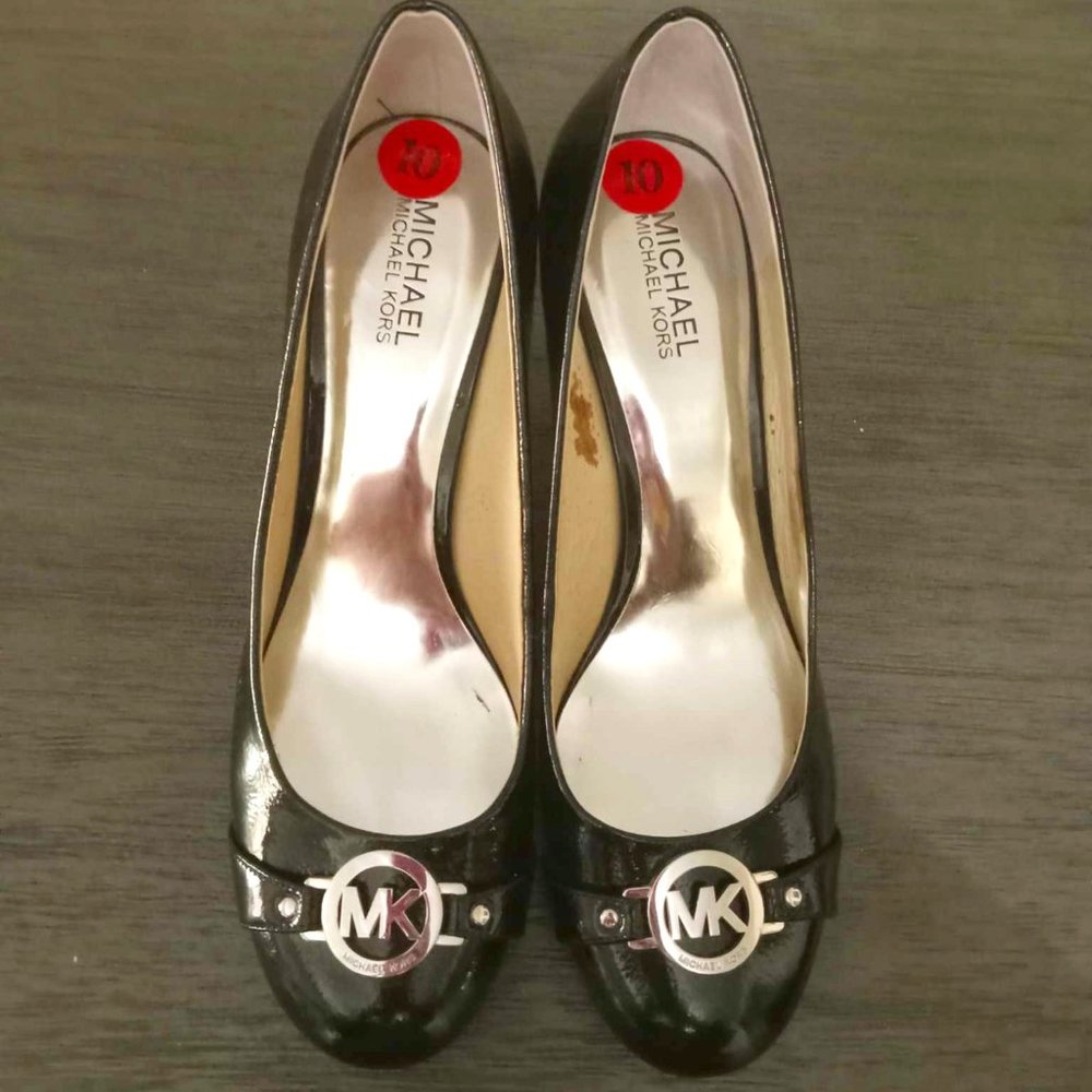 Michael Kors Patent Leather Fulton Mid Heel